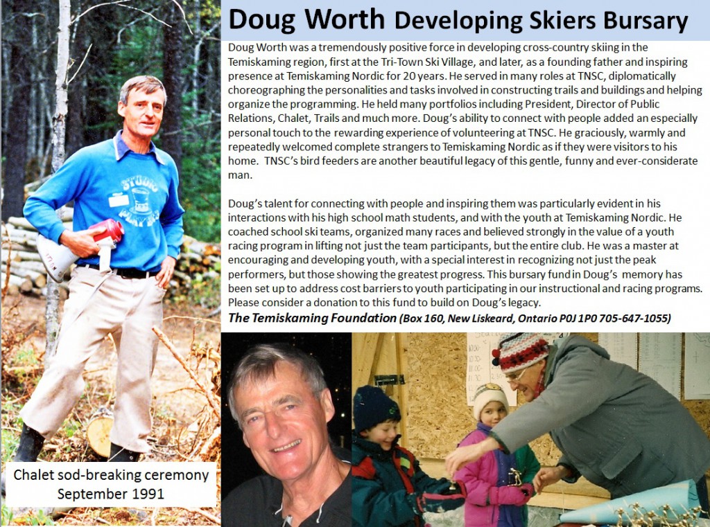 Doug Worth Developing Skiers Bursary | Temiskaming Nordic